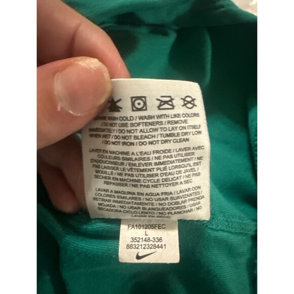 Nike Dri-Fit Womens Teal Long-Sleeve 1/4 Zip Pullover Athletic Top Size S - Picture 9 of 9